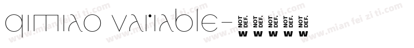 qimiao variable字体转换